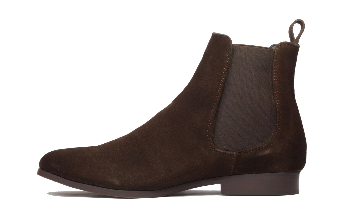 Chelsea Gamuza Suela de Cuero Chocolate