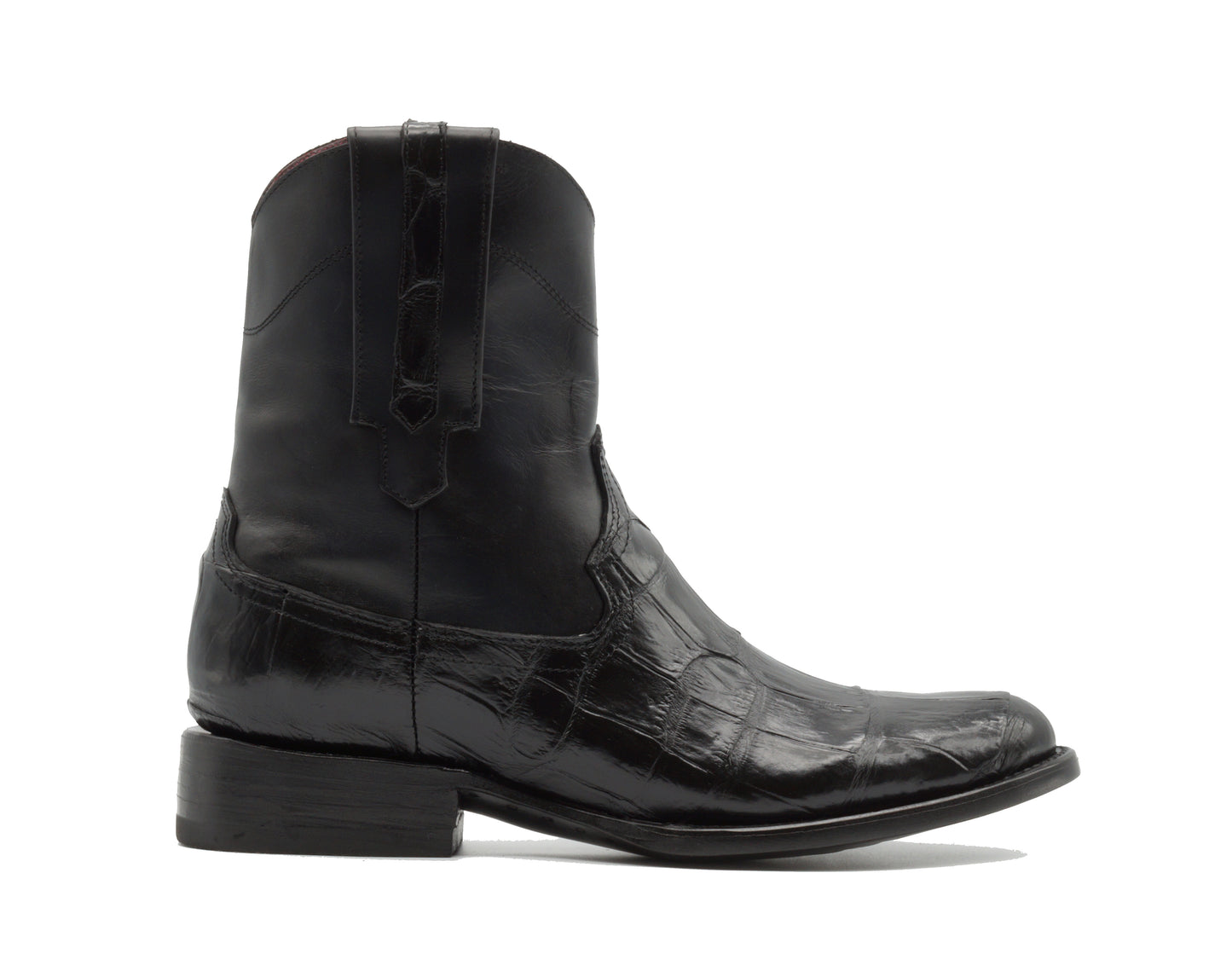 BOTIN COLORADO EN PIEL GENUINA DE COCODRILO