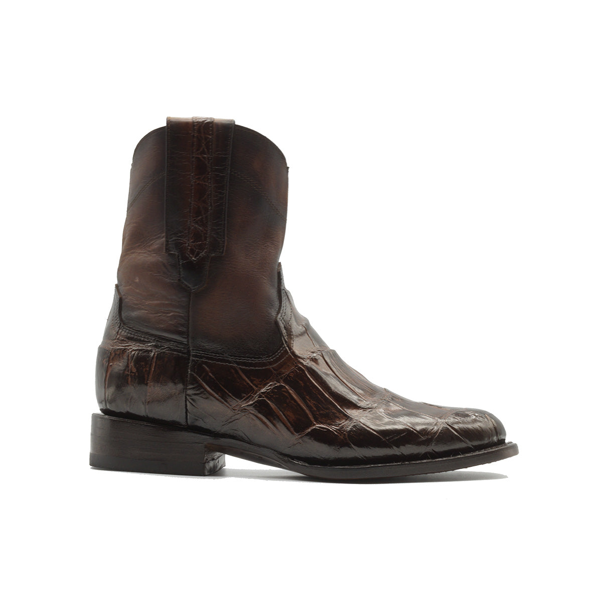 BOTIN COLORADO EN PIEL GENUINA DE COCODRILO