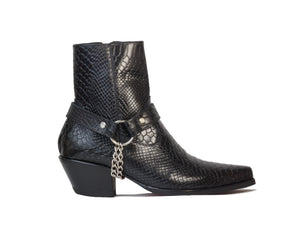"MOSCU SNAKE" Bota de piel grabado