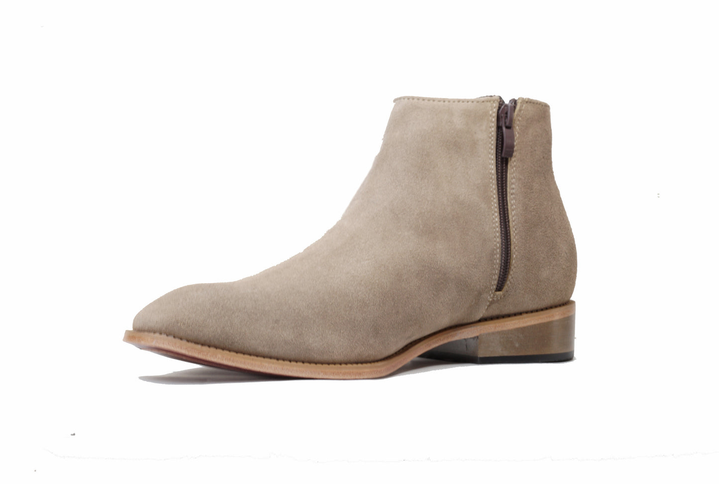 Botín Cremallera Gamuza