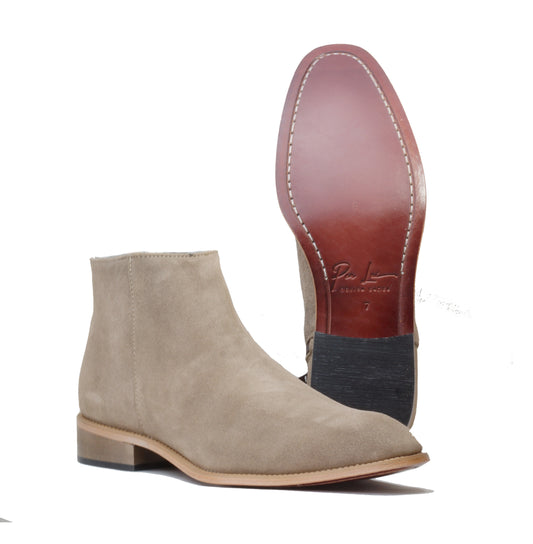 Botín Cremallera Gamuza