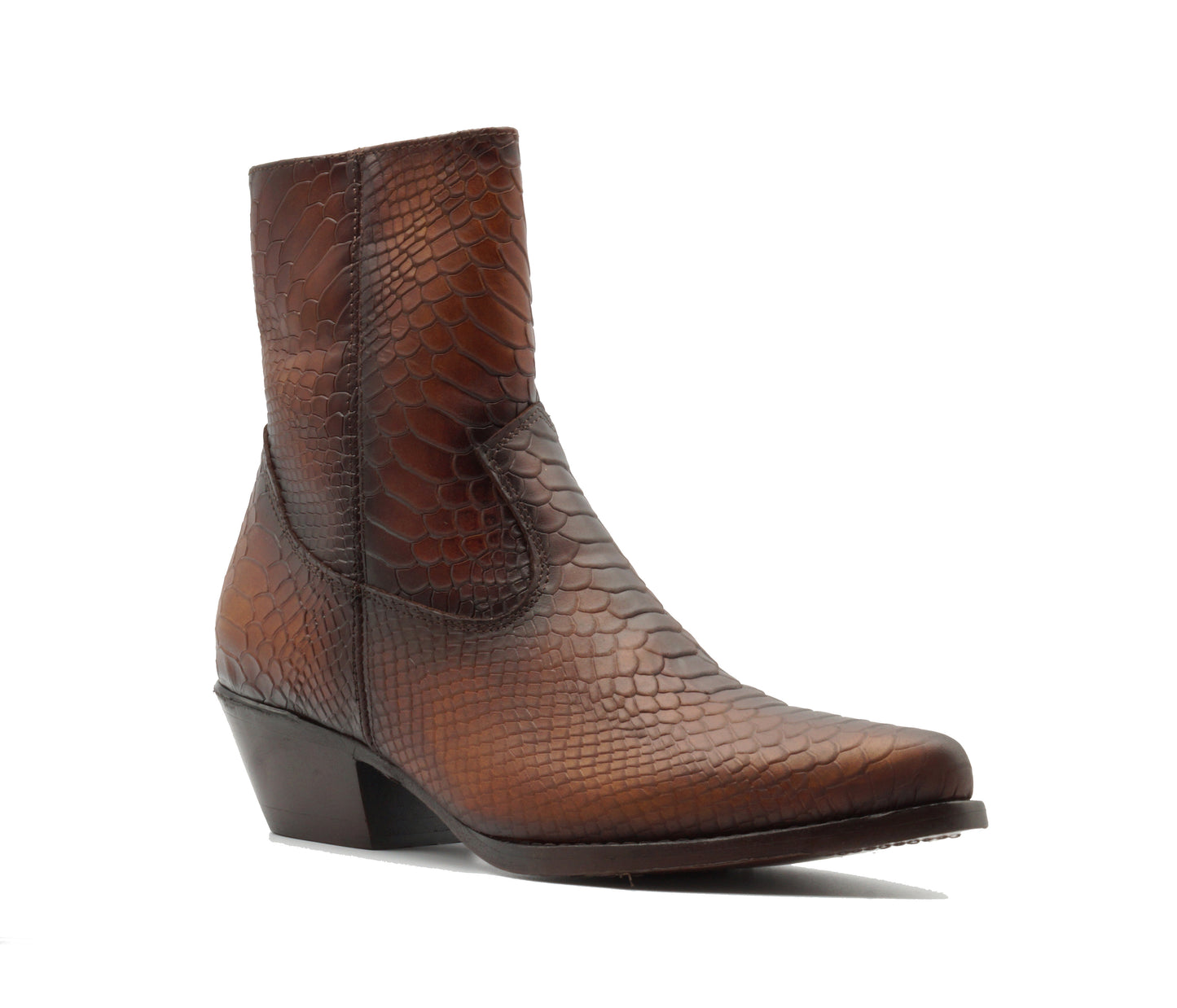 "MOSCU SNAKE" Bota de piel grabado