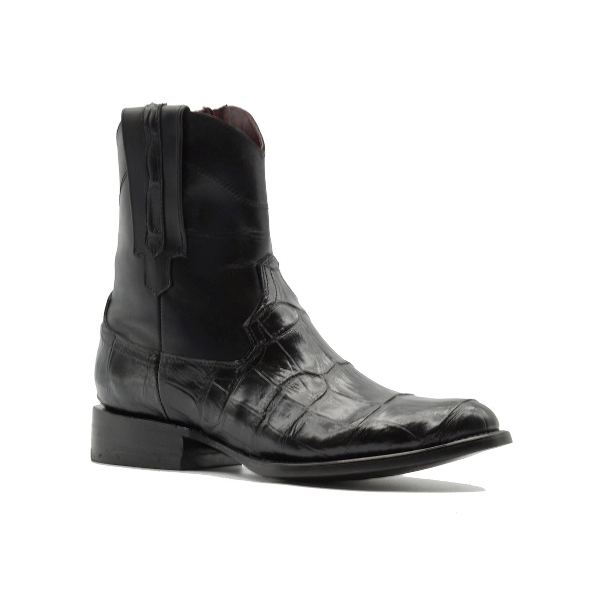 BOTIN COLORADO EN PIEL GENUINA DE COCODRILO