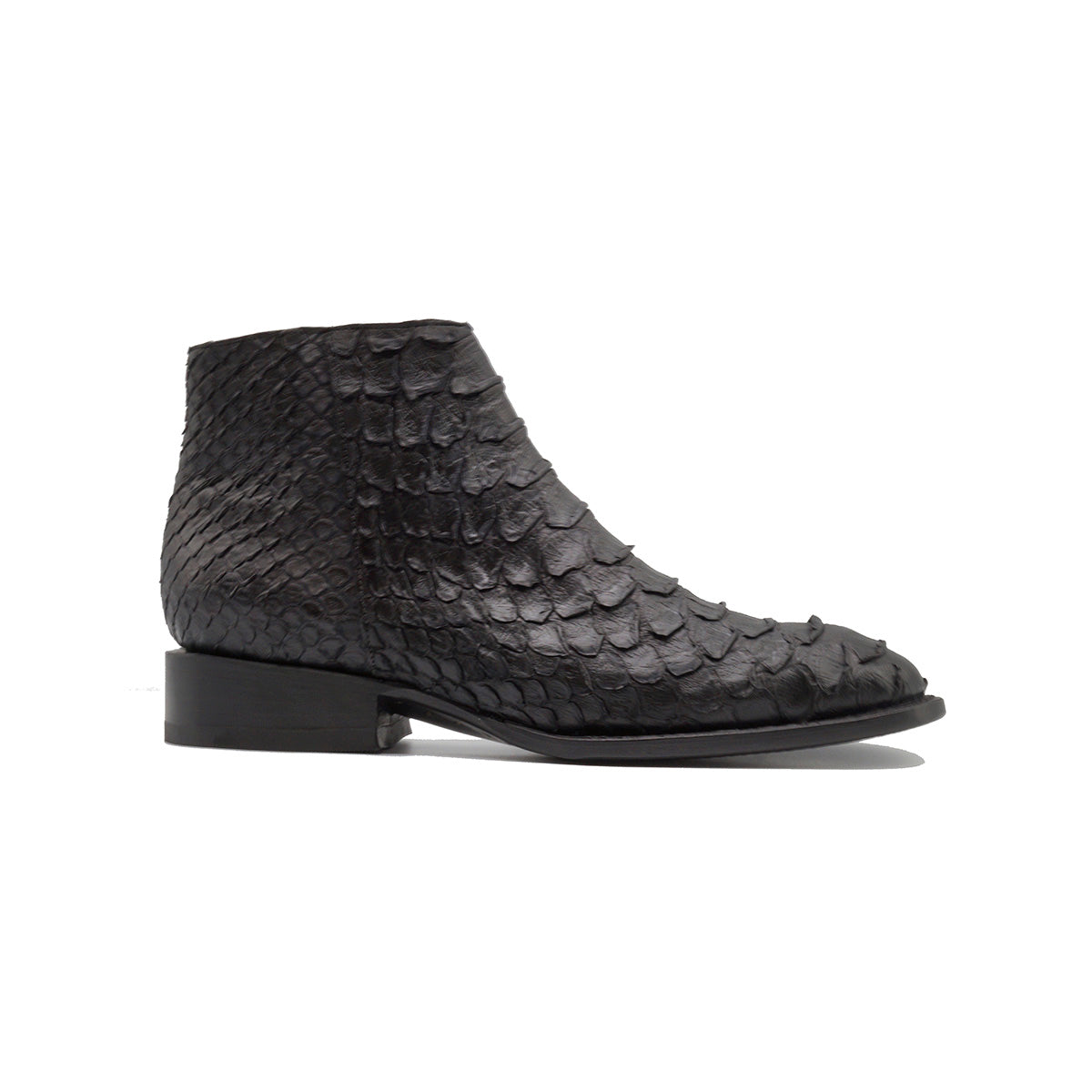 BOTIN CREMALLERA EN PIEL GENUINA DE PITON