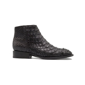 BOTIN CREMALLERA EN PIEL GENUINA DE PITON